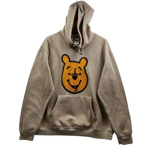 Disney‎ Winnie the Pooh Hoodie Unisex XXL Sand Embroidered Graphic Pullover Y2K